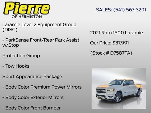 Used 2021 RAM 1500 Laramie AWD/4WD image 18