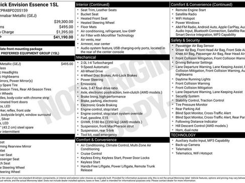 Certified 2023 Buick Envision Essence AWD/4WD image 2