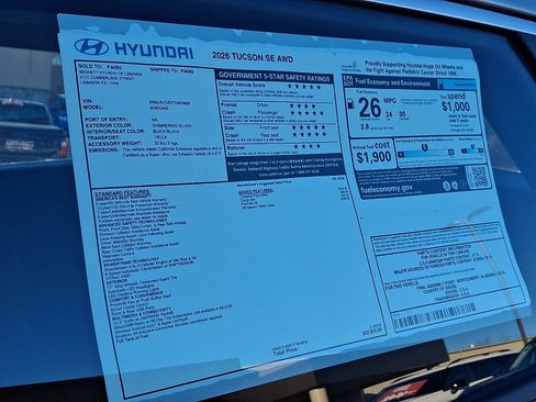 New 2026 Hyundai Tucson SE image 11