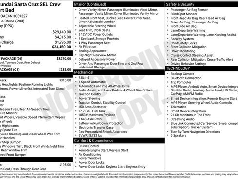 Used 2022 Hyundai Santa Cruz SEL w/ Activity Package AWD/4WD image 15