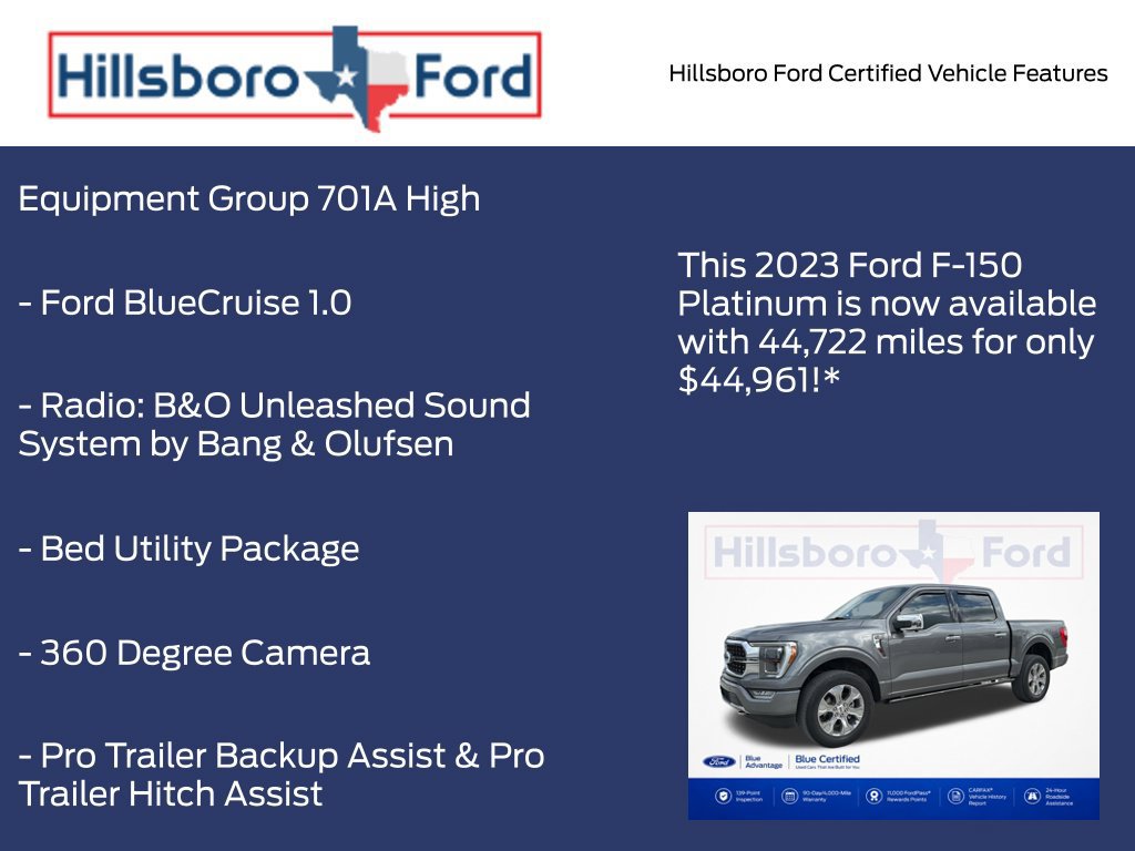 Certified 2023 Ford F150 Platinum w/ Equipment Group 701A High AWD/4WD image 9