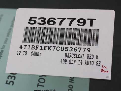 Used 2012 Toyota Camry SE image 28