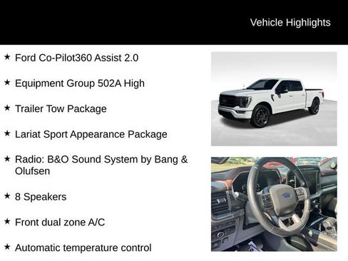 Used 2023 Ford F150 Lariat w/ Equipment Group 502A High AWD/4WD image 7