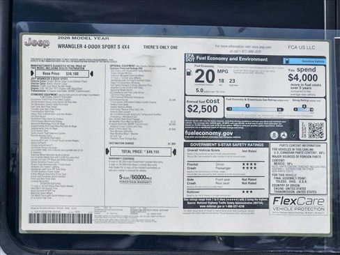 New 2026 Jeep Wrangler Sport S image 17