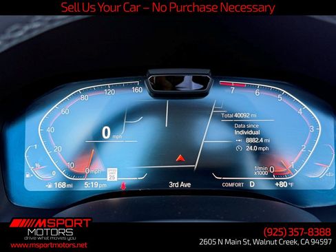 Used 2020 BMW 840i Convertible w/ M Sport Package RWD image 12