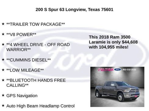 Used 2018 RAM 3500 Laramie AWD/4WD image 15