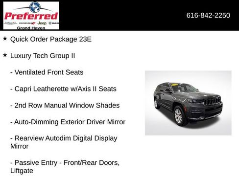 Used 2023 Jeep Grand Cherokee L Limited w/ Luxury Tech Group II image 6