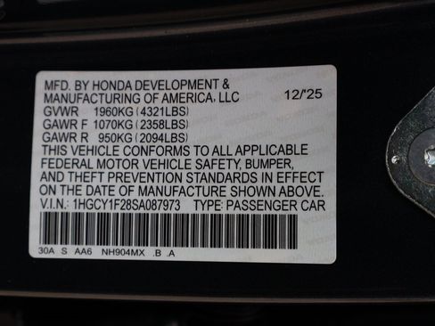 New 2025 Honda Accord LX image 40