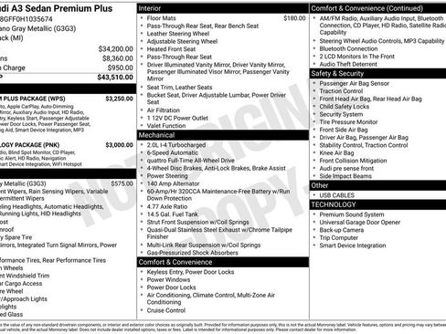 Used 2017 Audi A3 2.0T Premium Plus w/ Premium Plus Package image 32