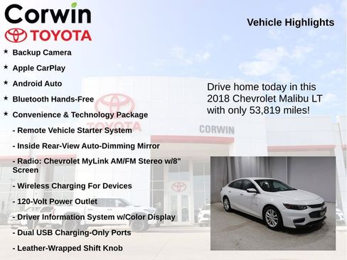 Used 2018 Chevrolet Malibu LT FWD image 6