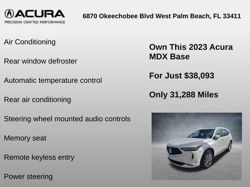 Used 2023 Acura MDX SH-AWD w/ Advance Package image 30