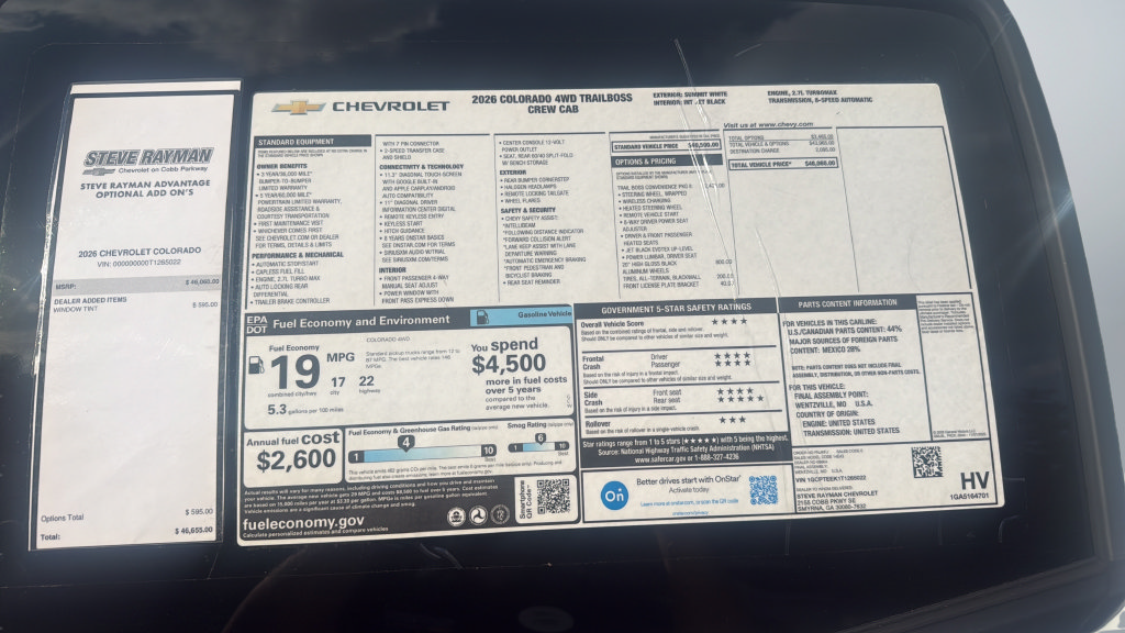 New 2026 Chevrolet Colorado Trail Boss AWD/4WD image 24