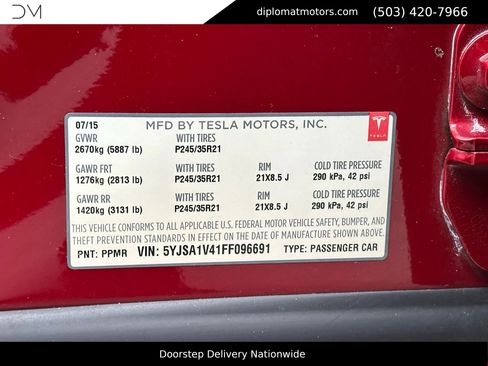 Used 2015 Tesla Model S 90D image 46
