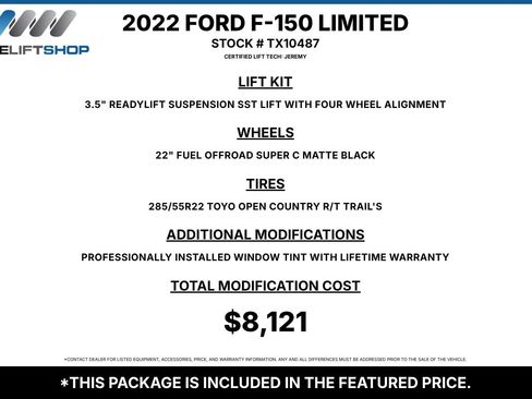 Used 2022 Ford F150 Limited AWD/4WD image 1