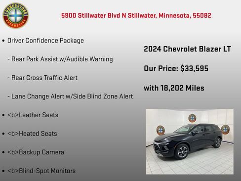 Used 2024 Chevrolet Blazer LT w/ LPO, Floor Liner Package AWD/4WD image 10