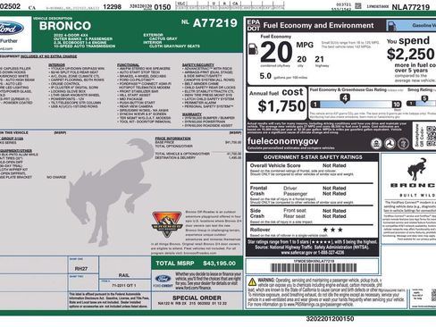 Used 2022 Ford Bronco Outer Banks AWD/4WD image 3