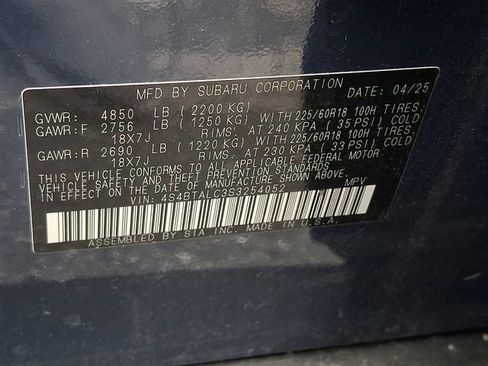 Certified 2025 Subaru Outback Onyx Edition AWD/4WD image 19