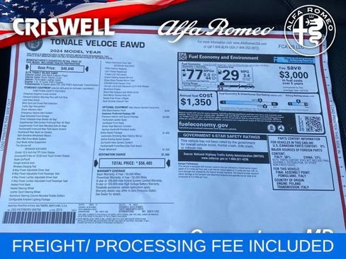 New 2024 Alfa Romeo Tonale Veloce image 49