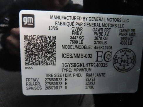 Used 2026 Cadillac Escalade Platinum Sport w/ LPO, Floor Liner Package image 63