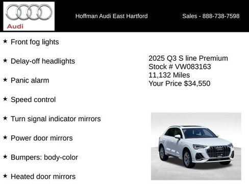 Certified 2025 Audi Q3 2.0T Premium w/ Convenience Package AWD/4WD image 33