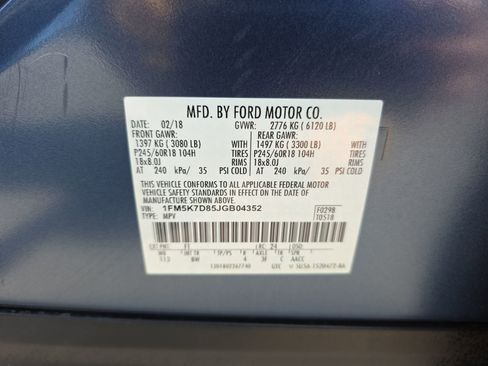 Certified 2018 Ford Explorer XLT w/ Equipment Group 202A image 65