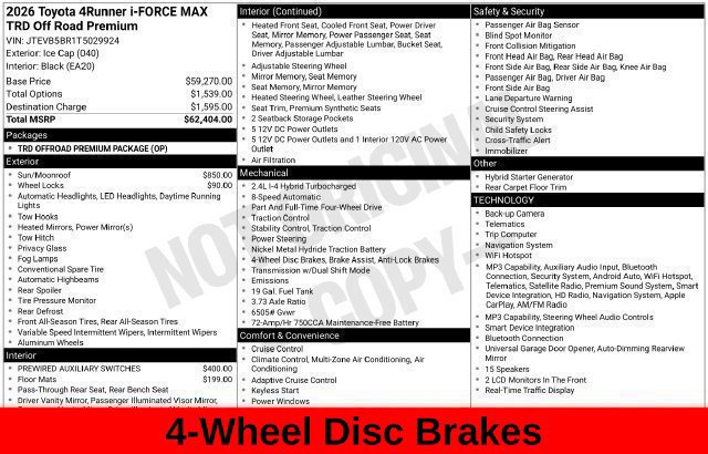 Used 2026 Toyota 4Runner TRD Off-Road Premium AWD/4WD image 45