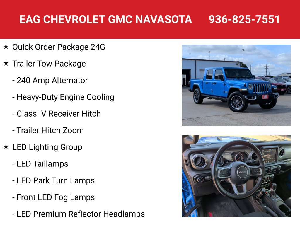Used 2022 Jeep Gladiator Overland w/ LED Lighting Group AWD/4WD image 8