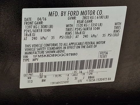 Used 2016 Ford Explorer XLT AWD/4WD image 26
