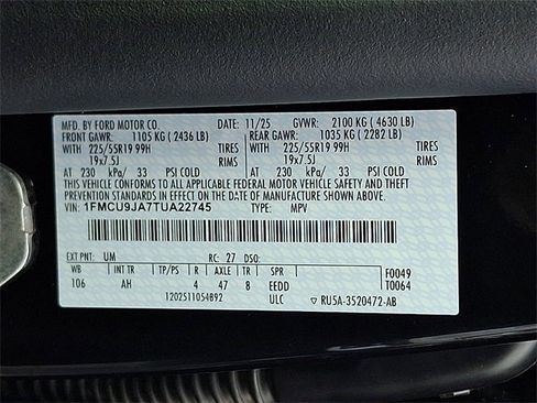 New 2026 Ford Escape Platinum w/ Premium Technology Package image 17