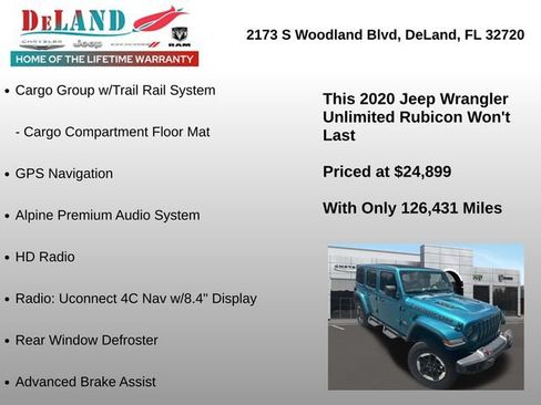 Used 2020 Jeep Wrangler Unlimited Rubicon AWD/4WD image 6