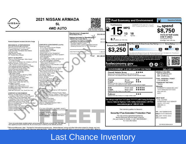 Used 2021 Nissan Armada SL w/ Captain's Chairs Package AWD/4WD image 31