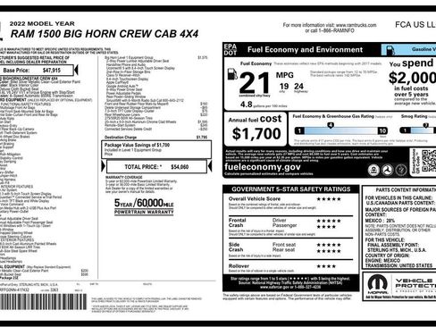 Used 2022 RAM 1500 Big Horn AWD/4WD image 3