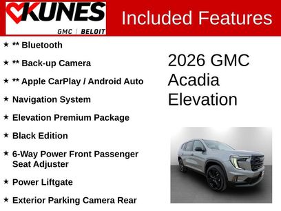 New 2026 GMC Acadia Elevation w/ Black Edition