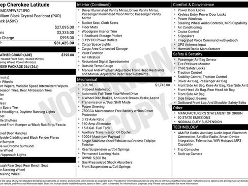 Used 2015 Jeep Cherokee Latitude w/ Cold Weather Group AWD/4WD image 2