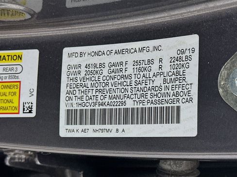 Used 2019 Honda Accord Touring image 12