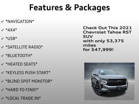Used 2021 Chevrolet Tahoe RST image 4