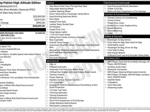 Used 2016 Jeep Patriot High Altitude AWD/4WD image 3