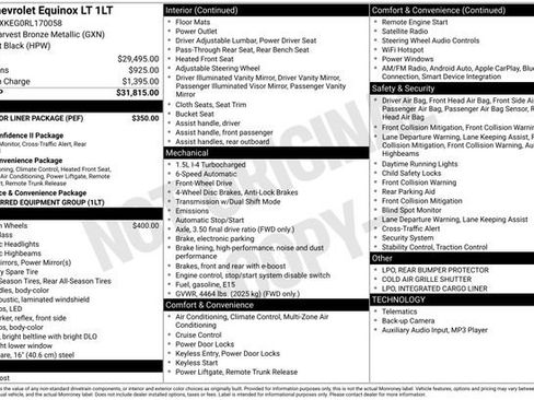 Certified 2024 Chevrolet Equinox LT w/ LPO, Floor Liner Package image 6