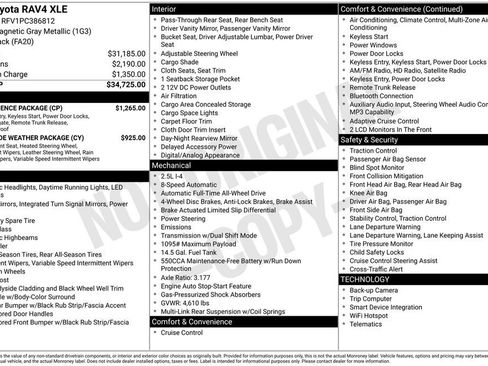 Used 2023 Toyota RAV4 XLE w/ Convenience Package AWD/4WD image 2