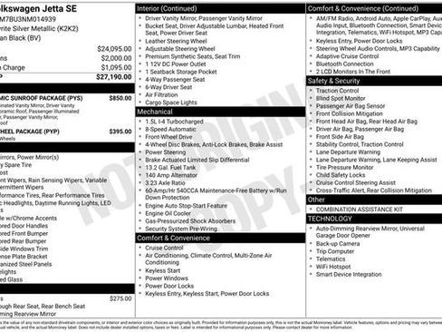 Used 2022 Volkswagen Jetta SE w/ Panoramic Sunroof Package image 14