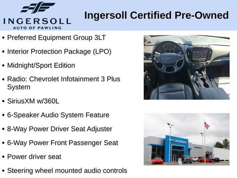 Used 2023 Chevrolet Traverse LT w/ Midnight/Sport Edition AWD/4WD image 10