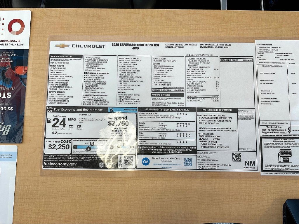 New 2026 Chevrolet Silverado 1500 RST w/ Convenience Package II AWD/4WD image 14