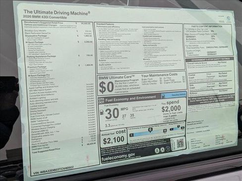 Used 2026 BMW 430i Convertible w/ M Sport Package image 18