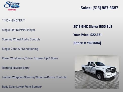 Used 2018 GMC Sierra 1500 SLE w/ Elevation Edition AWD/4WD image 34
