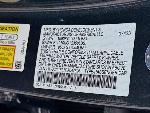 Certified 2023 Honda Accord EX image 31