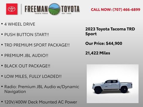 Used 2023 Toyota Tacoma TRD Sport w/ TRD Premium Sport Package AWD/4WD image 11