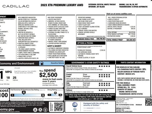 Used 2023 Cadillac XT6 Premium Luxury w/ Technology Package AWD/4WD image 39