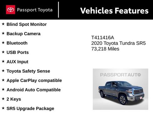 Used 2020 Toyota Tundra SR5 w/ SR5 Convenience Package AWD/4WD image 10