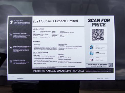 Used 2021 Subaru Outback Limited w/ Popular Package #2 AWD/4WD image 29