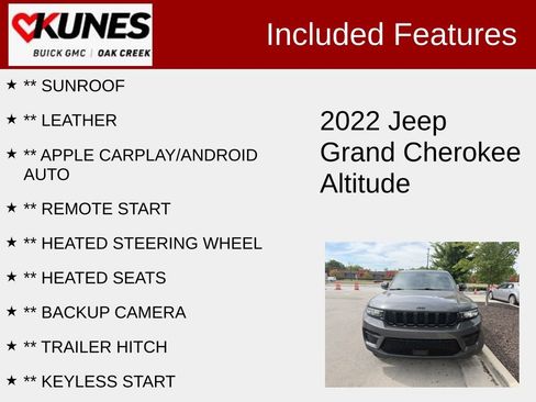 Used 2022 Jeep Grand Cherokee Altitude AWD/4WD image 2